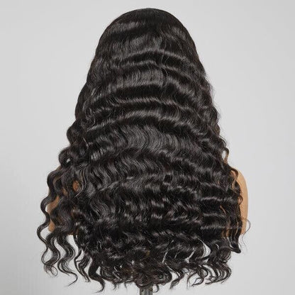Chic Luxe Hair Glueless Highlight Wavy Lace Front Long Wig | 100% Human Hair | 210% Density