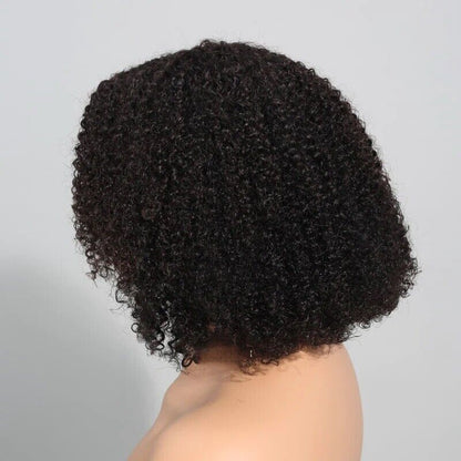 Chic Luxe Hair Glueless Jerry Curly Short Lace Front Bob Wig | 100% Human Hair