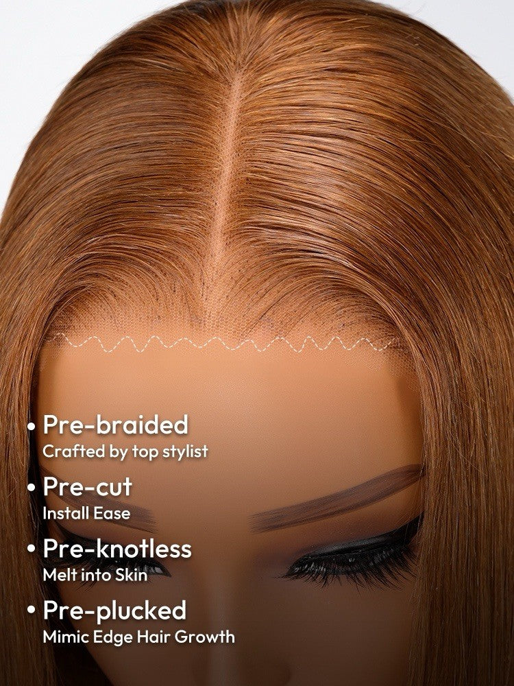 Chic Luxe Hair Widows Peak M Hairline Silky Straight Pre-Cut Lace Glueless Wig | 100% Human Hair | 250% Density
