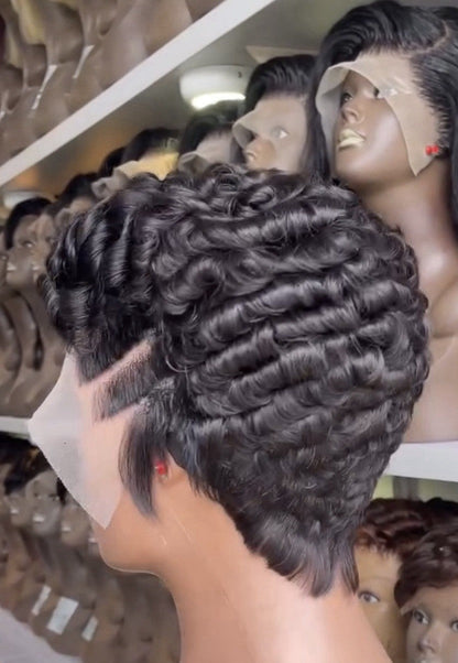 Chic Luxe Hair Pixie Cut Pre-Styled Ready To Wear Short Wig | 100% Human Hair