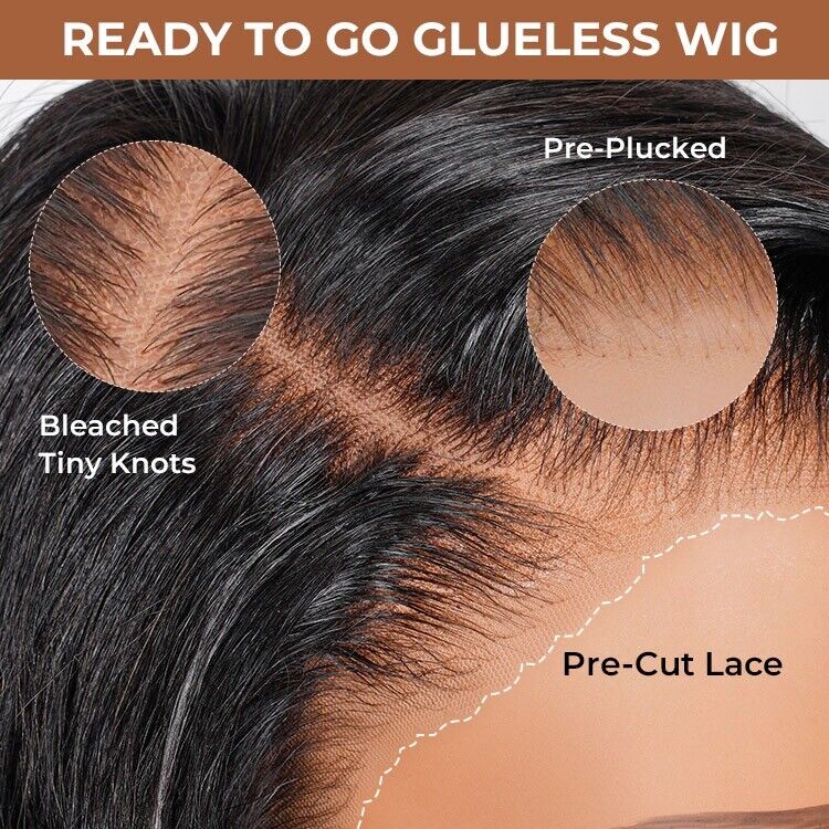 Glueless Ready To Wear Lace Front Layered Double Drawn Body Wave Human Hair Wig