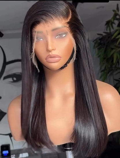 Vietnamese SDD Lace Front Bone Straight Glueless Wig 250% Density