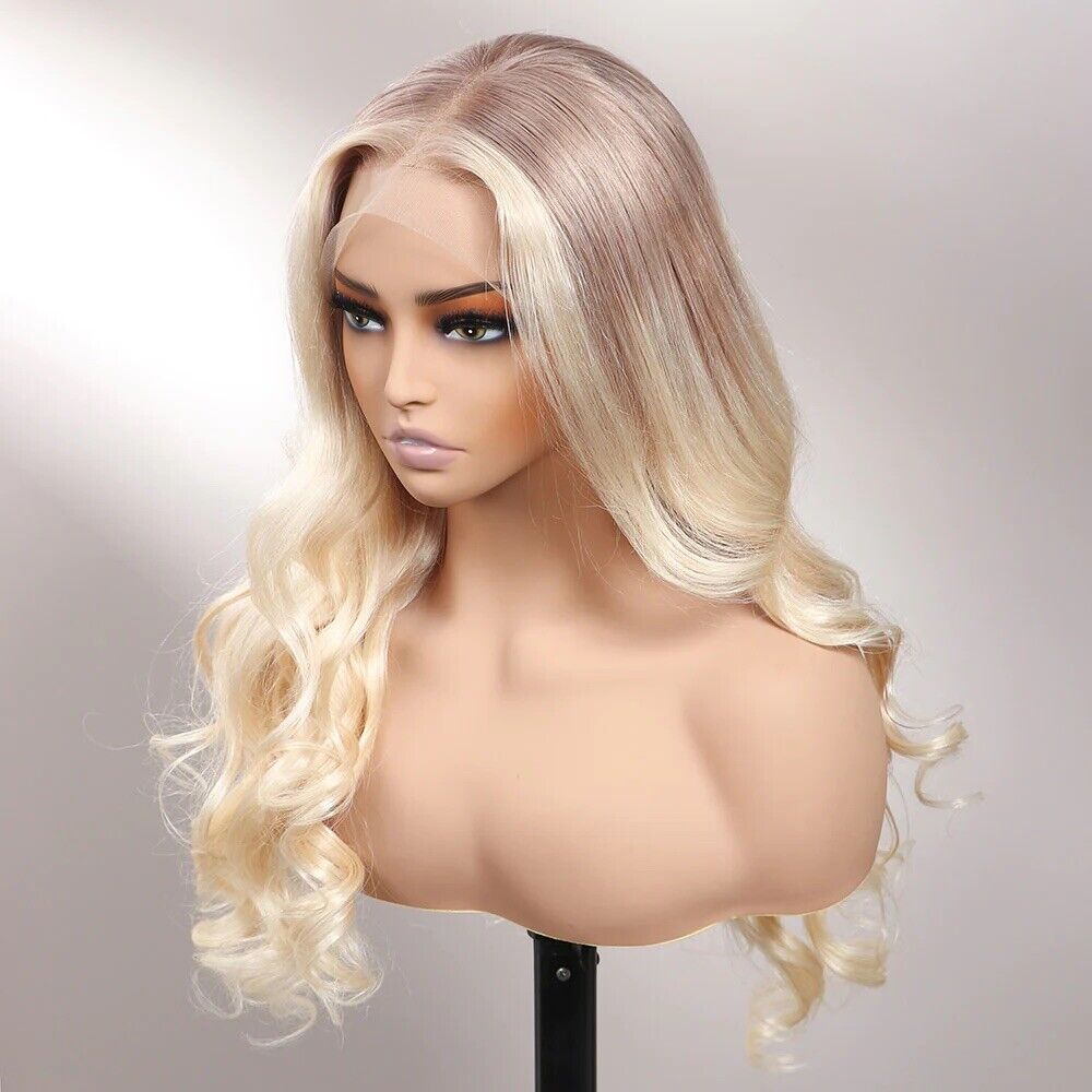 Chic Luxe Hair Full Wig Blonde Wavy Full Lace Front Long | 100% Human Hair