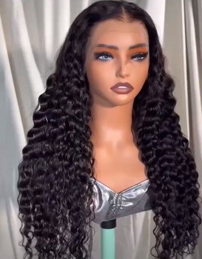 Chic Luxe Hair Loose Curly Glueless Lace Frontal Wig | 100% Human Hair | 250% Density