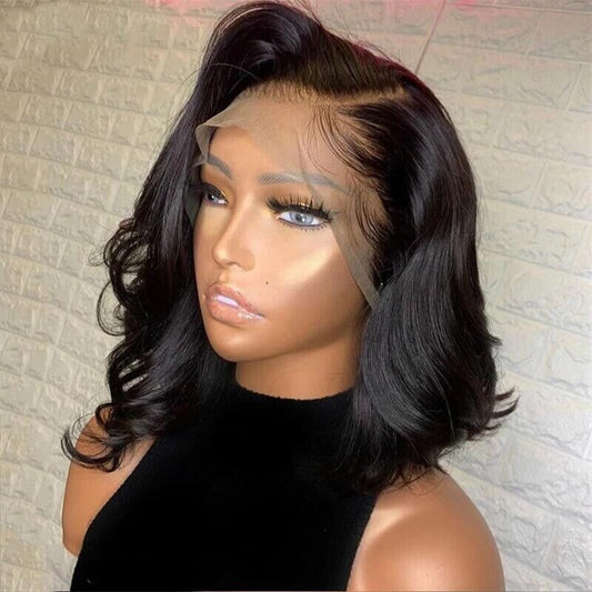 Chic Luxe Hair Wavy Short Lace Front Bob Wig | 100% Human Hair