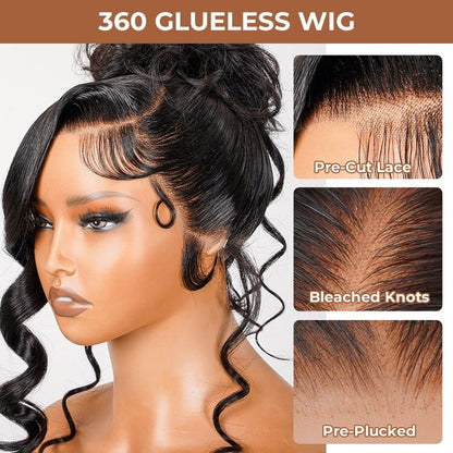 Chic Luxe Hair Glueless Ready To Wear 360 Lace Front Pre-Styled Wig | 100% Human Hair