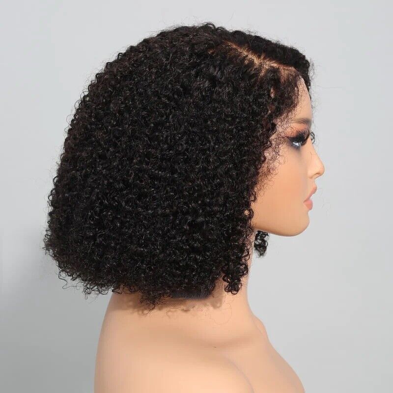 Chic Luxe Hair Glueless Jerry Curly Short Lace Front Bob Wig | 100% Human Hair