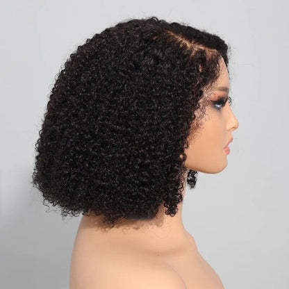 Chic Luxe Hair Glueless Jerry Curly Short Lace Front Bob Wig | 100% Human Hair