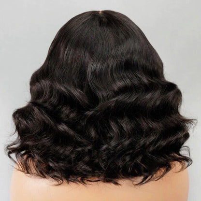 Chic Luxe Hair Full Glueless Wear & Go Wavy Lace Front Short Bob Wig | 100% Human Hair