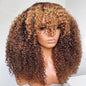 Chic Luxe Hair Glueless Curly Wig With Bangs | Short/Long | 100% Human Hair