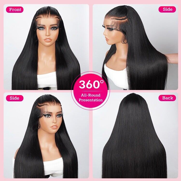 Chic Luxe Hair Glueless Pre-Cut Lace Front Straight Wear Go Long Wig | 100% Human Hair