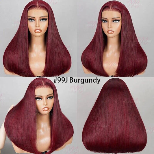 Glueless Pre Cut Lace Front Straight Wear And Go Short Human Hair Wig