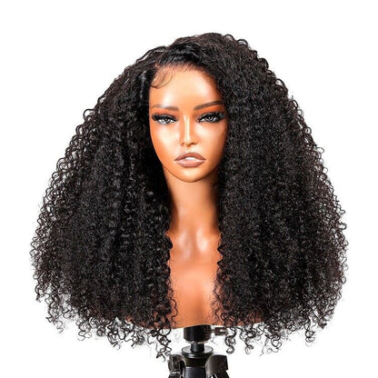 Human Hair Wigs Glueless Ready To Wear Natural Fluffy Curly Lace Front Women