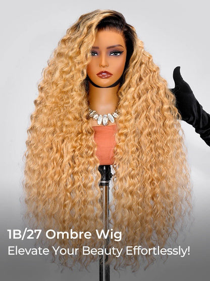 Chic Luxe Hair Celebrity Inspired 30 Inch 13x5 HD Lace Ombre Loose Deep Wave Wig | 100% Human Hair | 300% Density