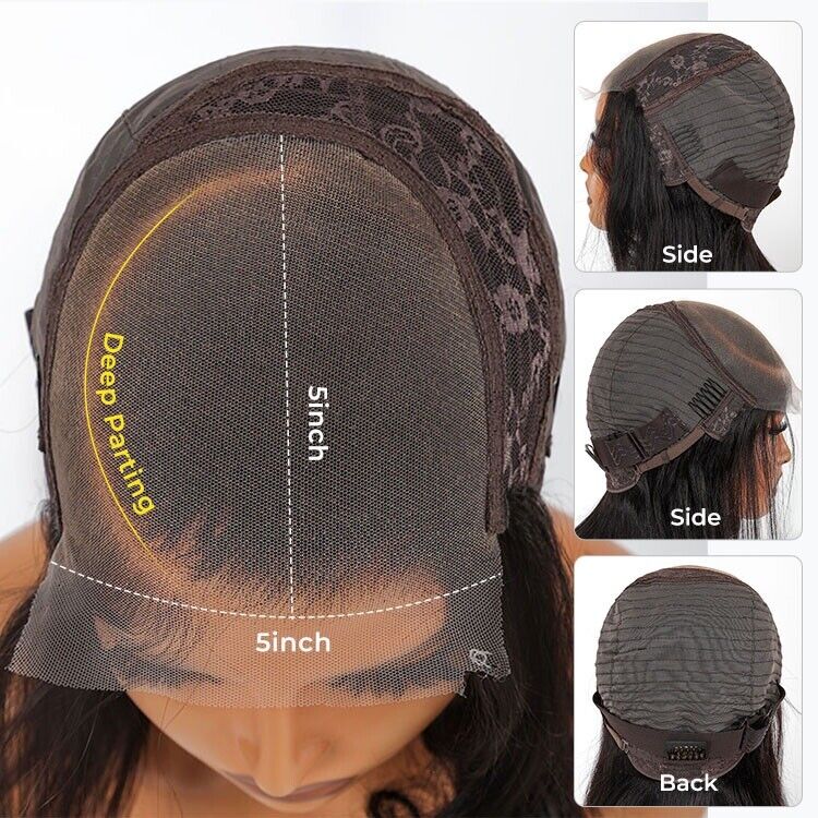 Vietnamese Human Hair Wigs Side Bang Layered Cut Wavy Bob Wig Glueless Women Wig