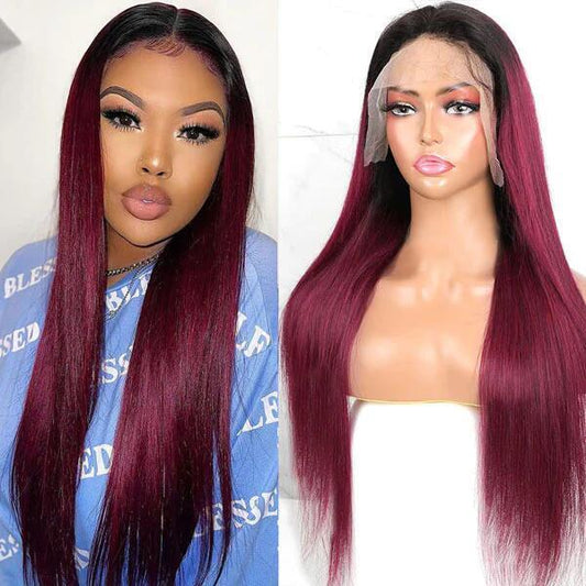 Chic Luxe Hair Glueless Lace Front Straight Wig | Short/Long | Coloured | 100% Human Hair