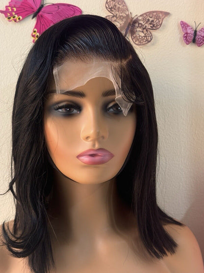Chic Luxe Hair Ready To Wear Pre-Styled Glueless Lace Front Side Bang Bob Wig | 100% Human Hair
