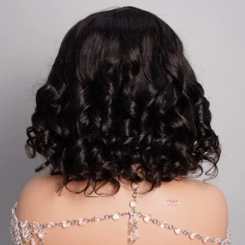 Chic Luxe Hair Wavy Bob Wig | Lace Front | Glueless | Short | 100% Human Hair