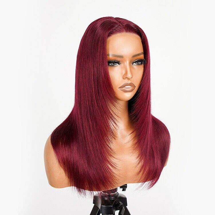 Chic Luxe Hair Glueless Pre-Cut Lace Straight Wear Go Layered Wig | 99j | 100% Human Hair