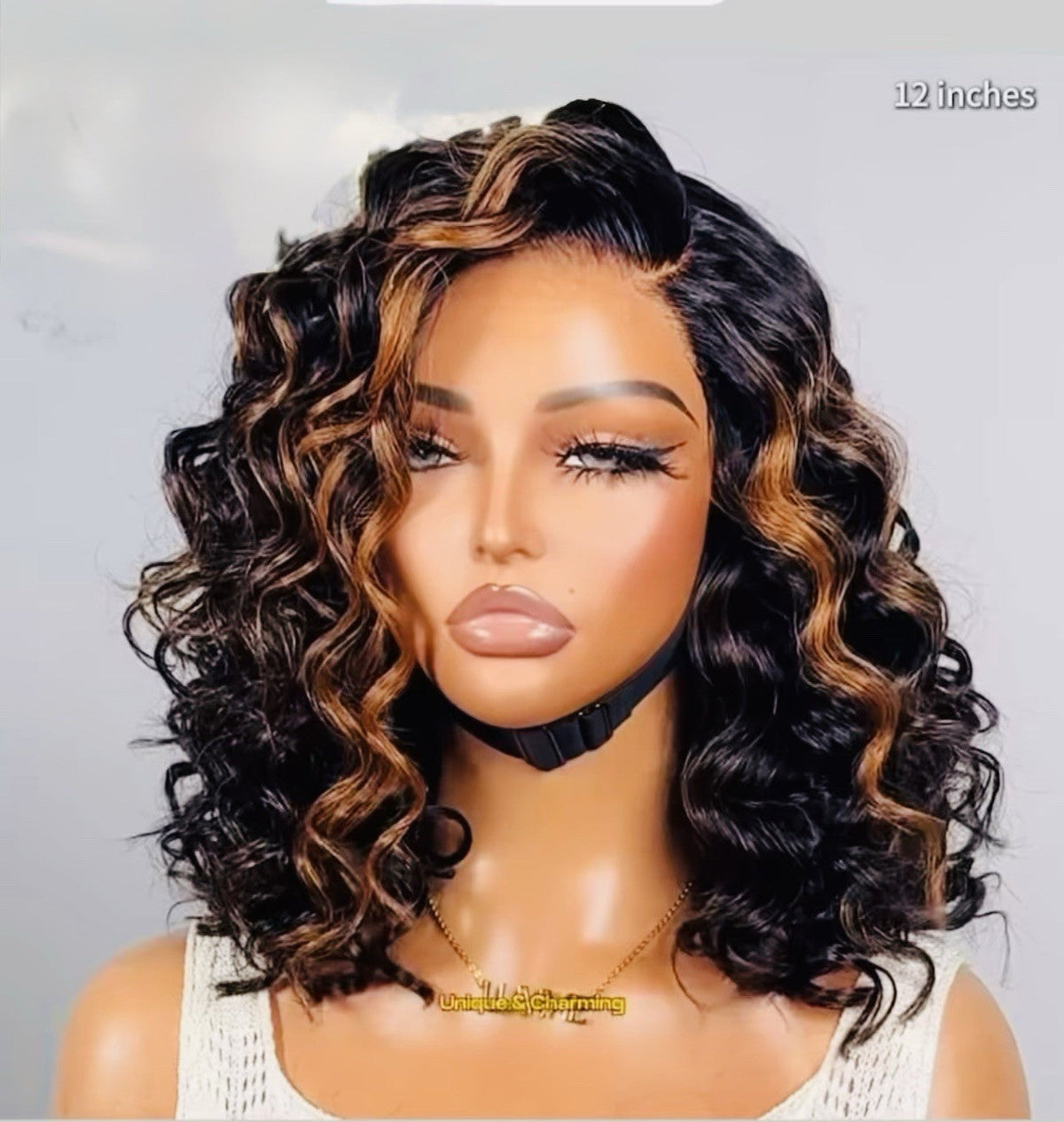 Chic Luxe Hair Bouncy Curly Bob Wig | HD Lace Front | Pre-Styled | 100% Human Hair