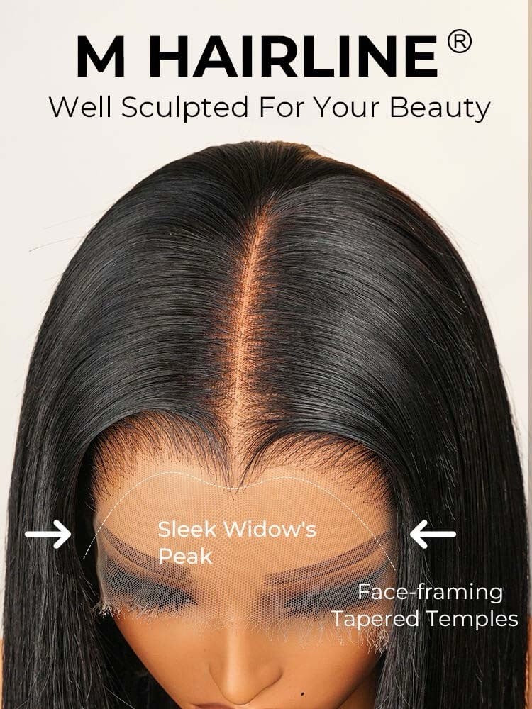 Chic Luxe Hair M Hairline Ready To Go Glueless Straight Short Cut Bob Wig | 100% Human Hair