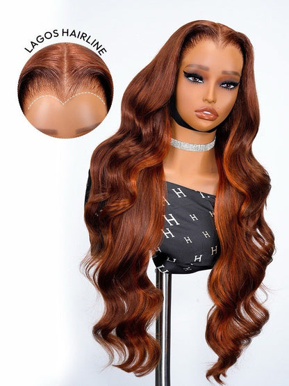 THE VALENCIA
Burnt Orange Highlight Glueless Wig