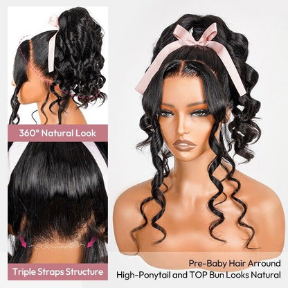 Chic Luxe Hair Glueless Ready To Wear 360 Lace Front Pre-Styled Wig | 100% Human Hair