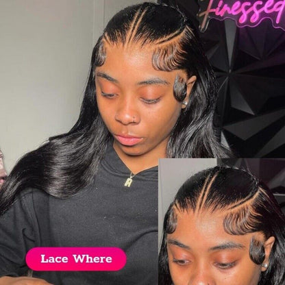 Chic Luxe Hair Glueless Pre-Cut Lace Front Straight Wear Go Long Wig | 100% Human Hair