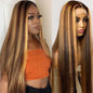 Chic Luxe Hair Full Glueless Lace Front Straight Long Highlights Wig | 100% Human Hair
