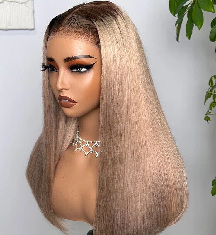 Chic Luxe Hair Glueless Lace Front Straight Wear And Go Ombre Blonde Wig | 100% Human Hair