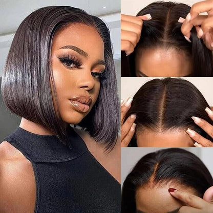 Chic Luxe Hair Glueless Wear & Go Lace Front Short Bob Wig | 100% Human Hair