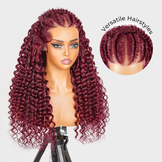 Chic Luxe Hair 99J Burgundy Wig | Lace Front | Glueless | 100% Human Hair