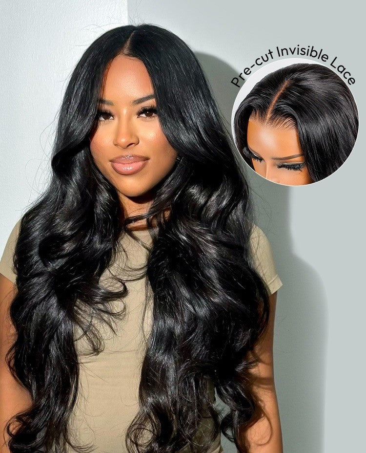 Chic Luxe Hair Glueless Ocean Wave 13x4 Lace Frontal Wig | Pre-Plucked & Bleached | 100% Human Hair | 250%