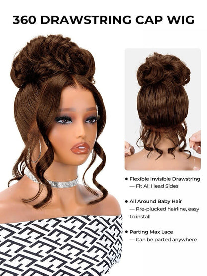ChicLuxe Hair Glueless Ready To Wear 360 Lace Front Pre-Styled Wig | 100% Human Hair