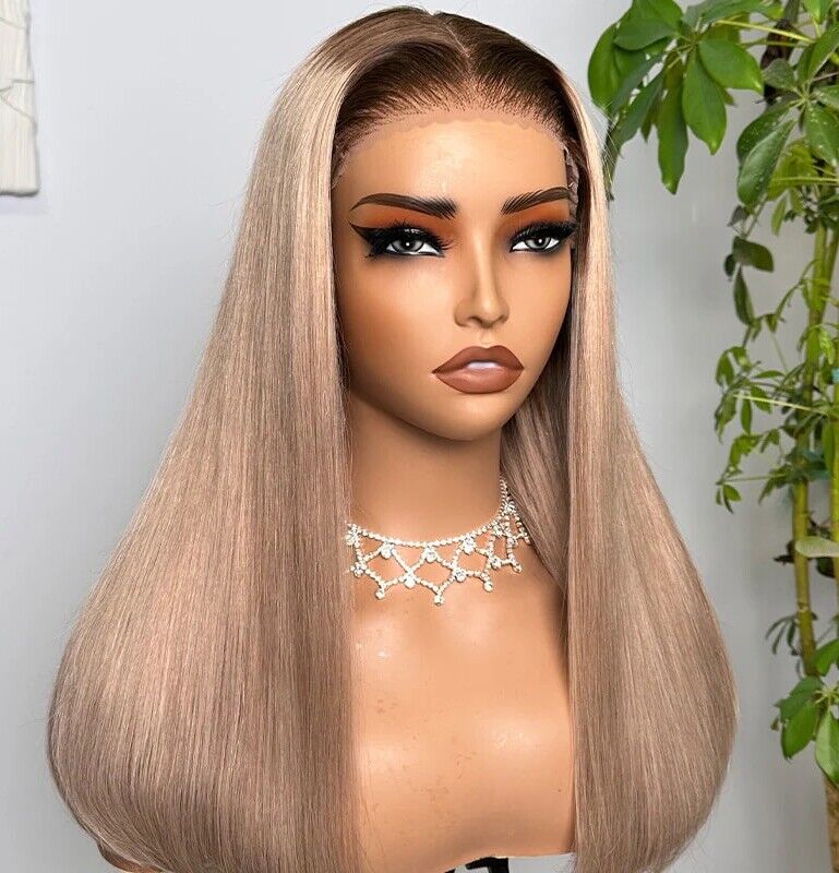 Chic Luxe Hair Glueless Lace Front Straight Wear And Go Ombre Blonde Wig | 100% Human Hair