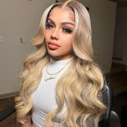 Chic Luxe Hair Full Wig Blonde Wavy Full Lace Front Long | 100% Human Hair