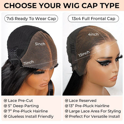 Chic Luxe Hair Blunt Cut Short Bob Ready To Go Glueless Lace Front Wig | 100% Human Hair