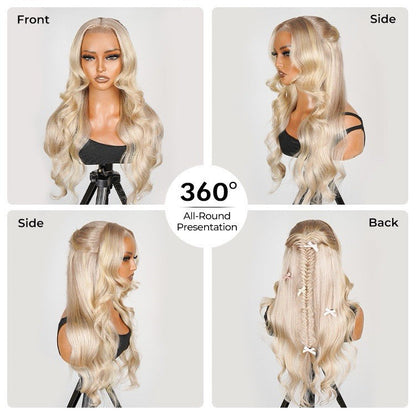 Chic Luxe Hair P18/613 Blonde Highlight Fishtail Braid Princess Haircut 13*4 Frontal Wig | 100% Human Hair