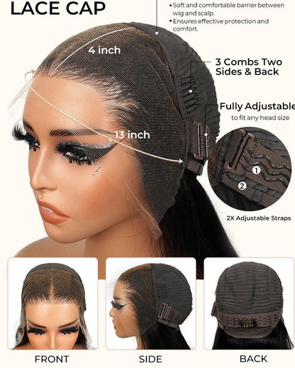 Chic Luxe Hair Box Braids With Flat Twists 13×6 Water Wave Wig | 100% Human Hair | 250% Density