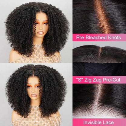 Chic Luxe Hair Full Glueless Wear & Go Kinky Curly Lace Front Wig | 100% Human Hair