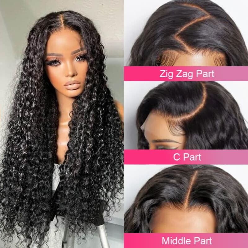 Chic Luxe Hair Glueless Wear Go Pre-Cut Lace Front Water Wave Long Wig | 100% Human Hair