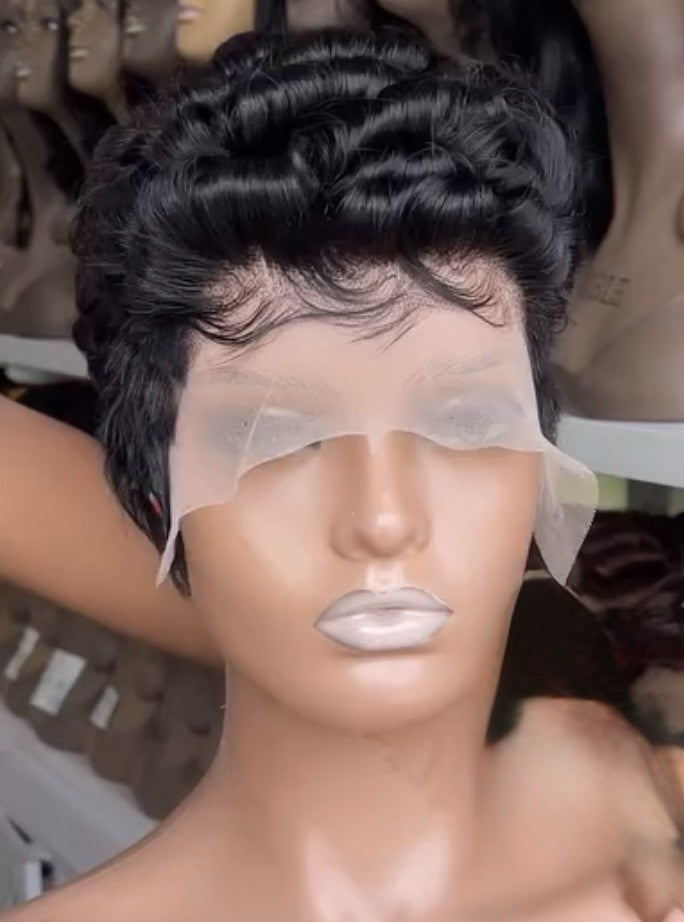 Chic Luxe Hair Pixie Cut Pre-Styled Ready To Wear Short Wig | 100% Human Hair