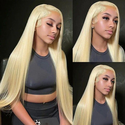 Chic Luxe Hair Full Wig Straight Wavy Lace Front Long 613 Blonde | 100% Human Hair