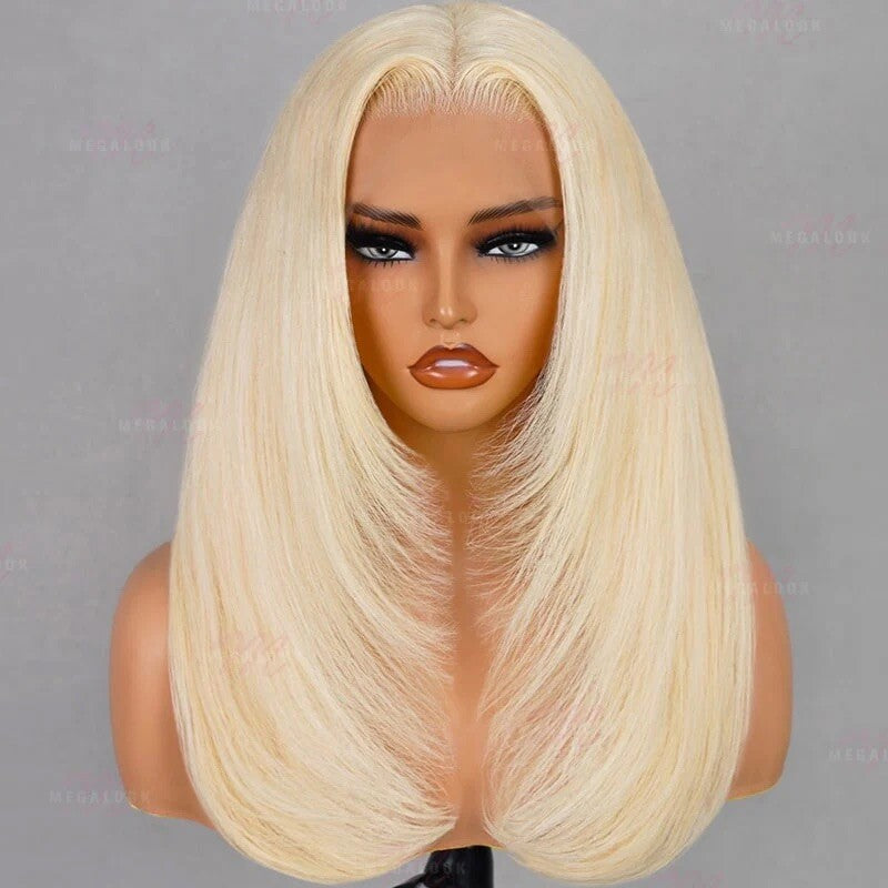 Chic Luxe Hair Layered Cut Glueless Pre Everything Lace Front Straight Blonde Wig | 100% Human Hair