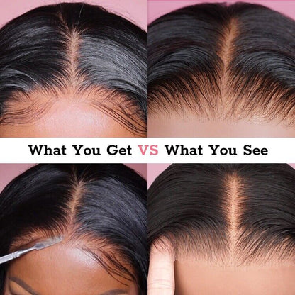 Human Hair Glueless Pre Cut Lace Ready To Wear Wig Body Wave Women Wigs 250%