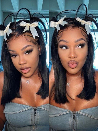 Chic Luxe Hair Glueless Pre-Styled Braided Ready To Wear Lace Front Bob Wig | 100% Human Hair
