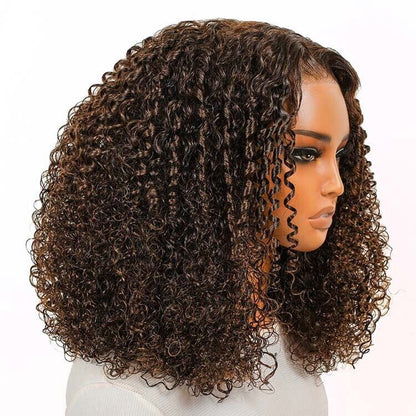 Chic Luxe Hair Glueless Wear And Go Lace Front Bouncy Curly Short Wig | 100% Human Hair