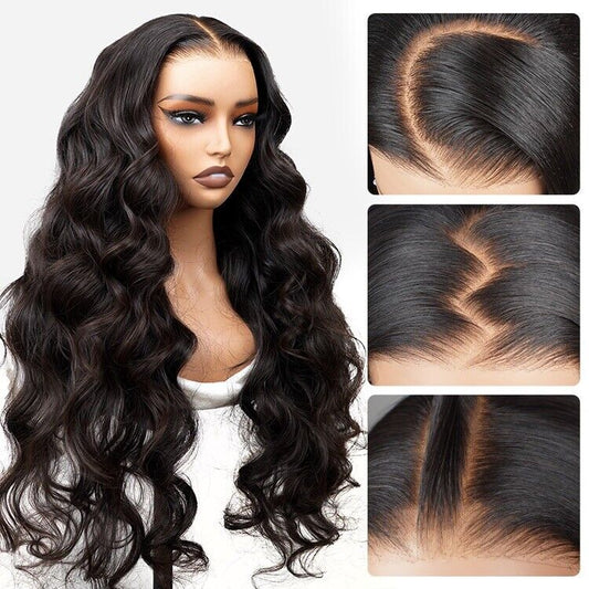 Human Hair Glueless Pre Cut Lace Ready To Wear Wig Body Wave Women Wigs 250%