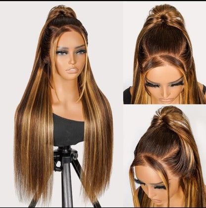 Chic Luxe Hair Glueless Customised Pre-Styled Honey Blonde Lace Front Wig | 100% Human Hair | 250%