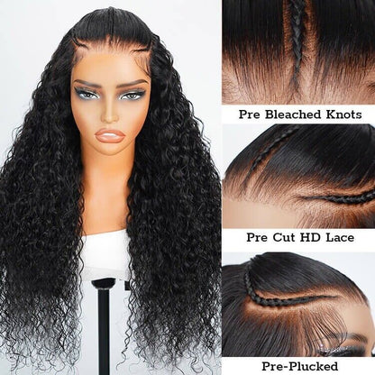 Chic Luxe Hair Glueless Pre-Cut Lace Front Pre-Styled Wear Go Curly Wig | 100% Human Hair